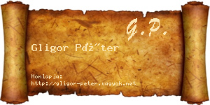 Gligor Péter névjegykártya