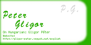 peter gligor business card